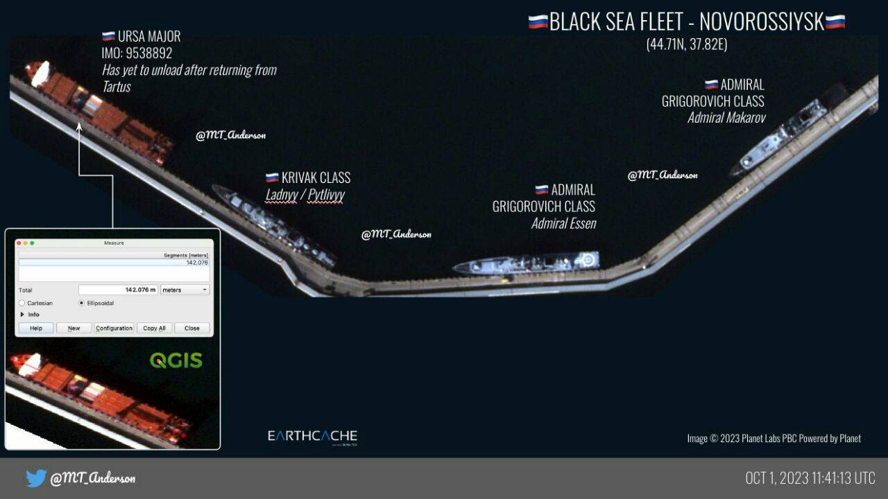  Базата в Новоросийск на 1 октомври и кои военни кораби са преместени 